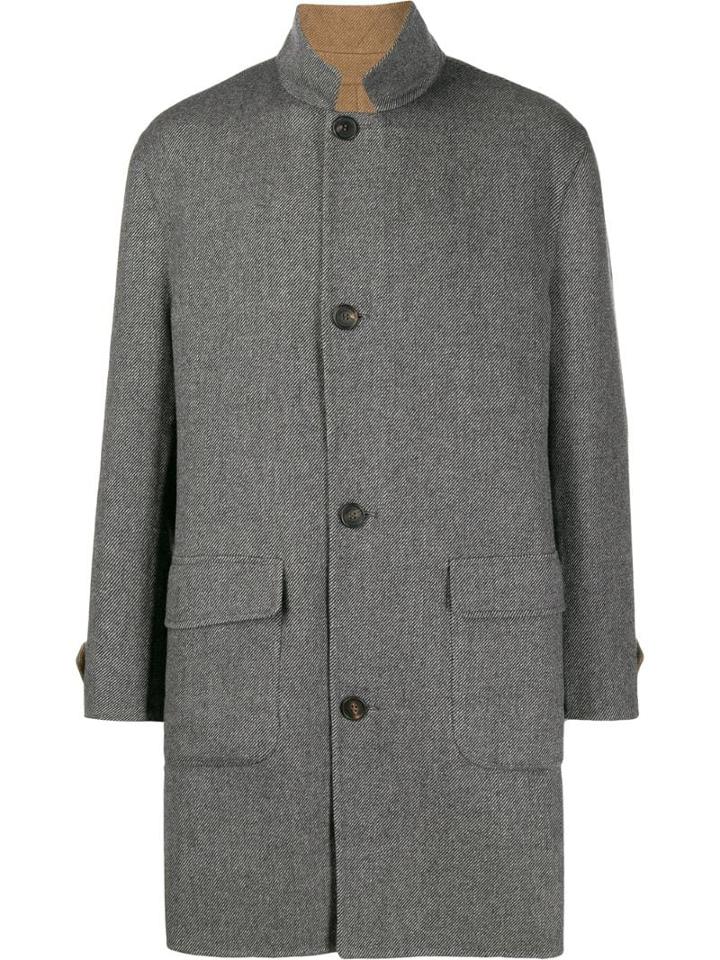 Brunello Cucinelli Reversible Single-breasted Coat - Grey
