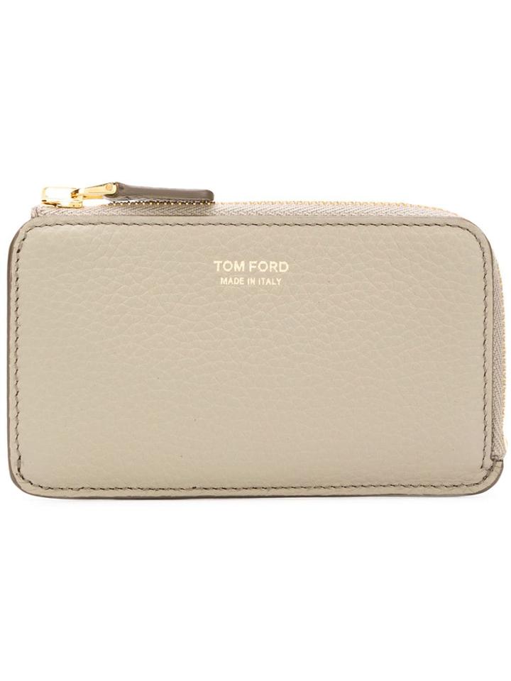 Tom Ford Zip Around Wallet - Neutrals