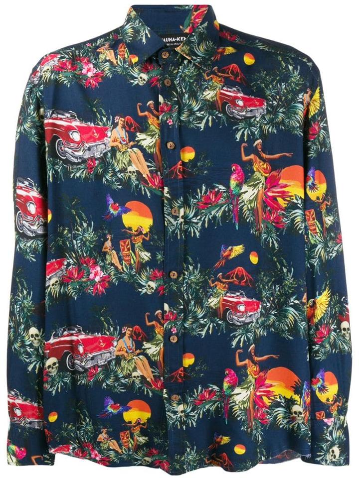 Mauna Kea Hawaiian-print Shirt - Blue