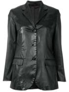 Helmut Lang Pre-owned Notched Lapel Buttoned Jacket - Black