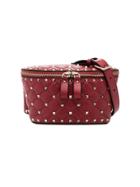 Valentino Red Rockstud Small Spike Leather Belt Bag