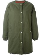 Isabel Marant Étoile 'casey' Reversible Puffer Coat, Women's, Size: 40, Green, Polyester/nylon/cotton/linen/flax
