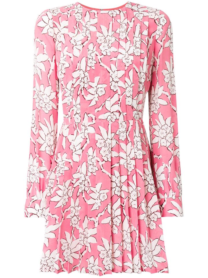 Valentino Rododendro Print Dress - Pink & Purple