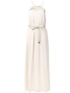 Peserico Bow Tie Maxi Dress - White