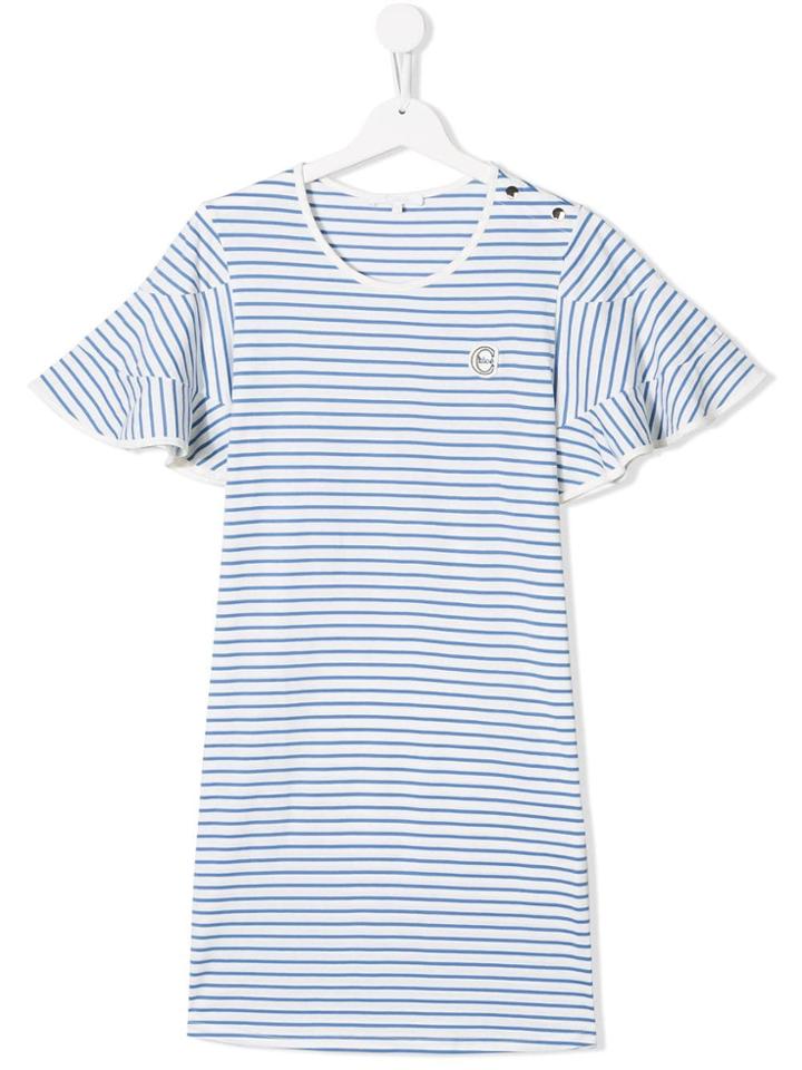 Chloé Kids Striped Casual Dress - White