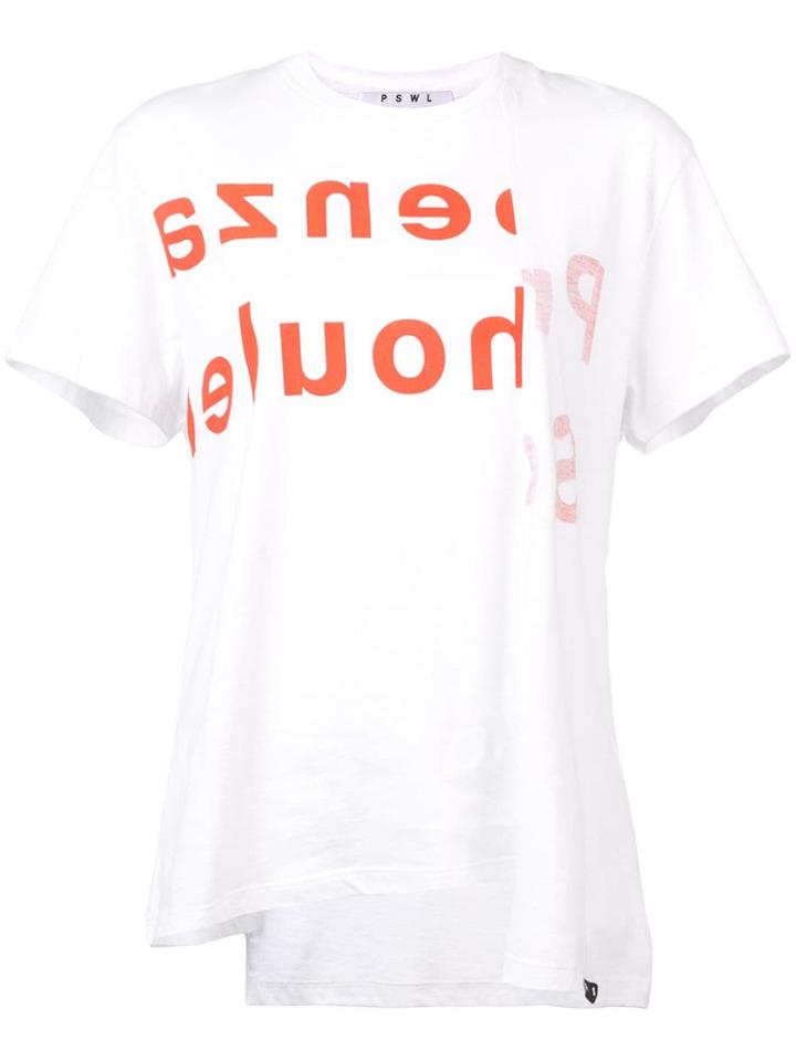 Proenza Schouler Split Logo T-shirt - White
