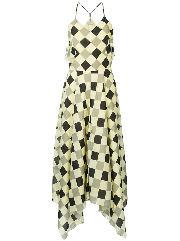 Nina Ricci Diamond Print Napkin Dress - Yellow & Orange
