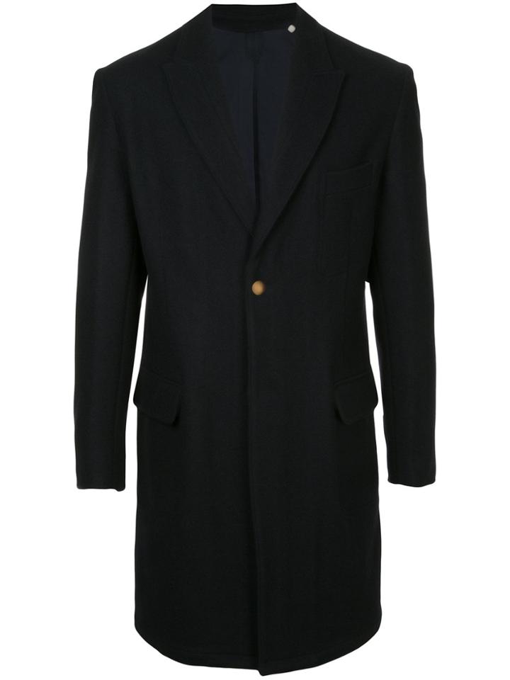 Kent & Curwen Single-breasted Coat - Black