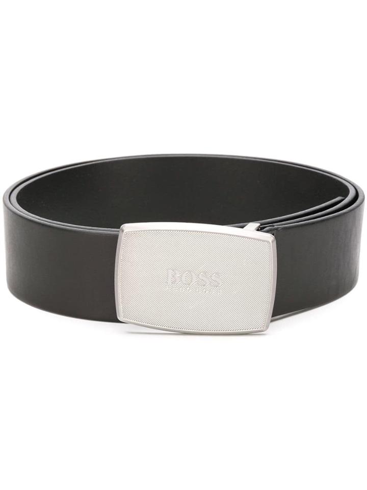 Boss Hugo Boss Embossed Buckle Belt - Black