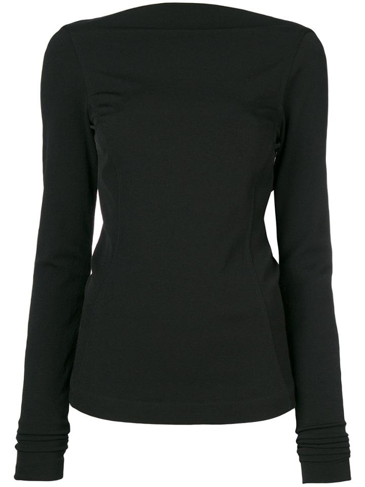 Rick Owens Back Zip Top - Black