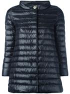 Herno Straight Collar Padded Jacket, Women's, Size: 40, Black, Polyamide/goose Down