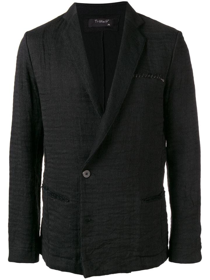 Transit Wrinkled Effect Blazer - Black