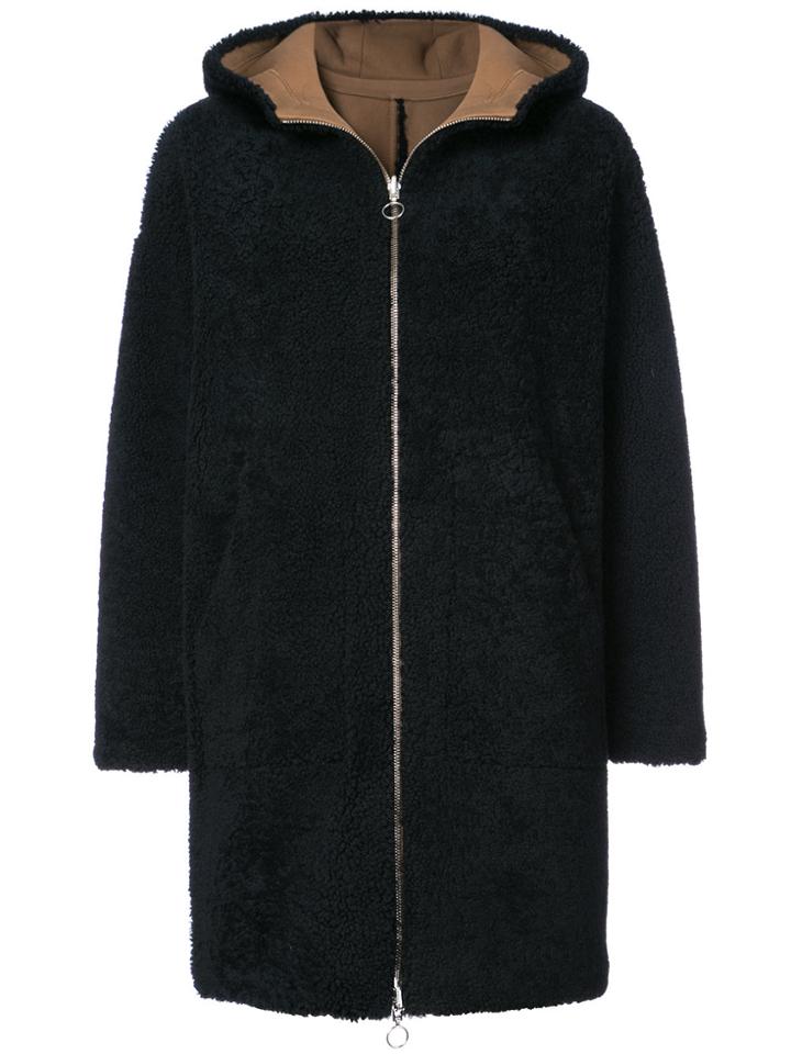 Sprung Frères Reversible Shearling Coat - Blue