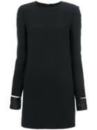 Helmut Lang Leather Cuff Mini Dress - Black