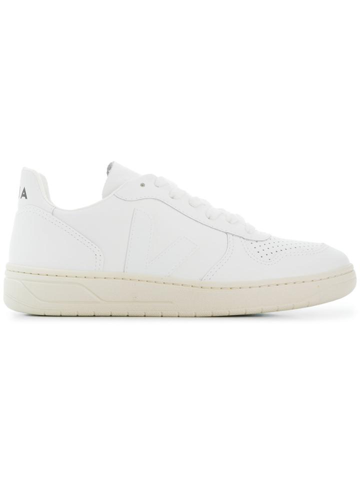 Veja V-10 Perforated Sneakers - White