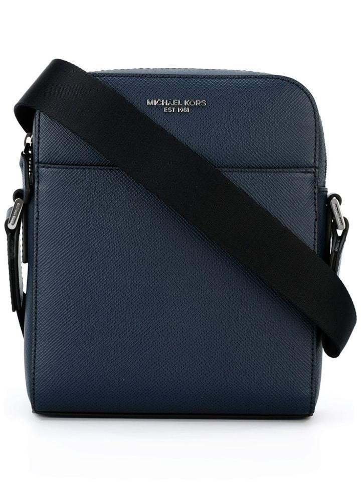 Michael Kors Zip Up Messenger Bag - Blue