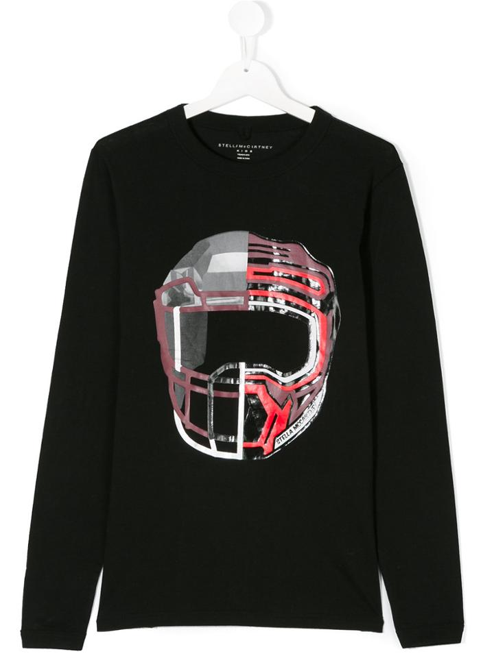 Stella Mccartney Kids Helmet Printed Top - Black