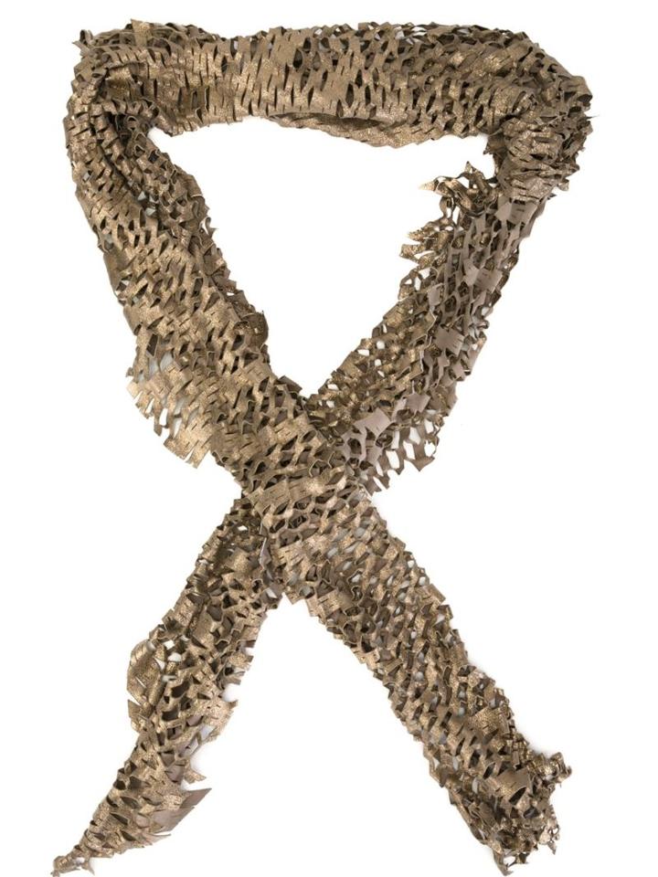 Cutuli Cult Zirilli Scarf, Women's, Grey, Leather