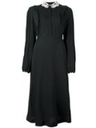 Vivetta 'hands' Collar Shift Dress, Women's, Size: 42, Black, Polyester/acetate/viscose