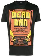 Dsquared2 Graphic Print Contrast T-shirt - Black