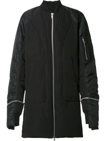 Byungmun Seo Zipped Long Bomber Jacket