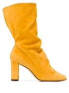 Marc Ellis Slouched Slip-on Boots - Yellow