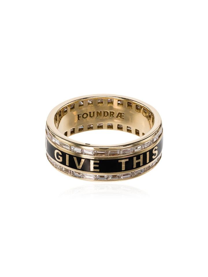 Foundrae Promise Diamond Ring - Gold/black