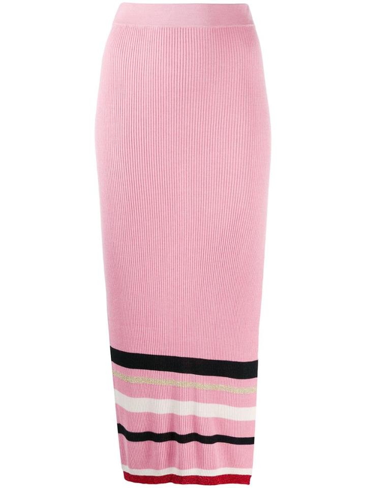 Cashmere In Love High Waisted Knitted Skirt - Pink