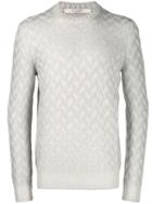La Fileria For D'aniello Parallelogram Knit Jumper - Grey