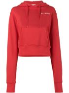Re/done Logo Cropped Hoodie - Red