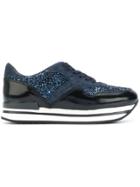 Hogan Glitter Effect Sneakers - Blue
