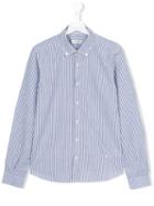 Paolo Pecora Striped Shirt, Boy's, Size: 14 Yrs, Blue