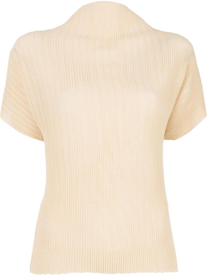 The Row Micro Pleated T-shirt - Neutrals