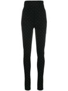 Philosophy Di Lorenzo Serafini High-waisted Dotted Leggings - Black
