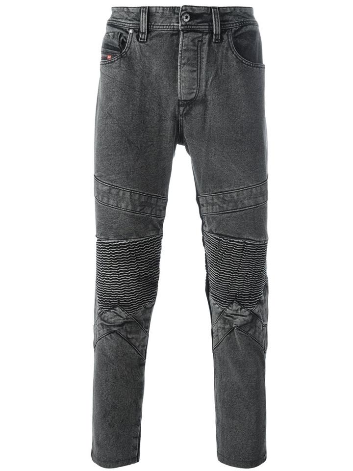 Diesel Biker Skinny Jeans, Men's, Size: 30, Black, Cotton/polyester/spandex/elastane
