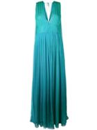 Alberta Ferretti Sleeveless Gathered Dress - Blue