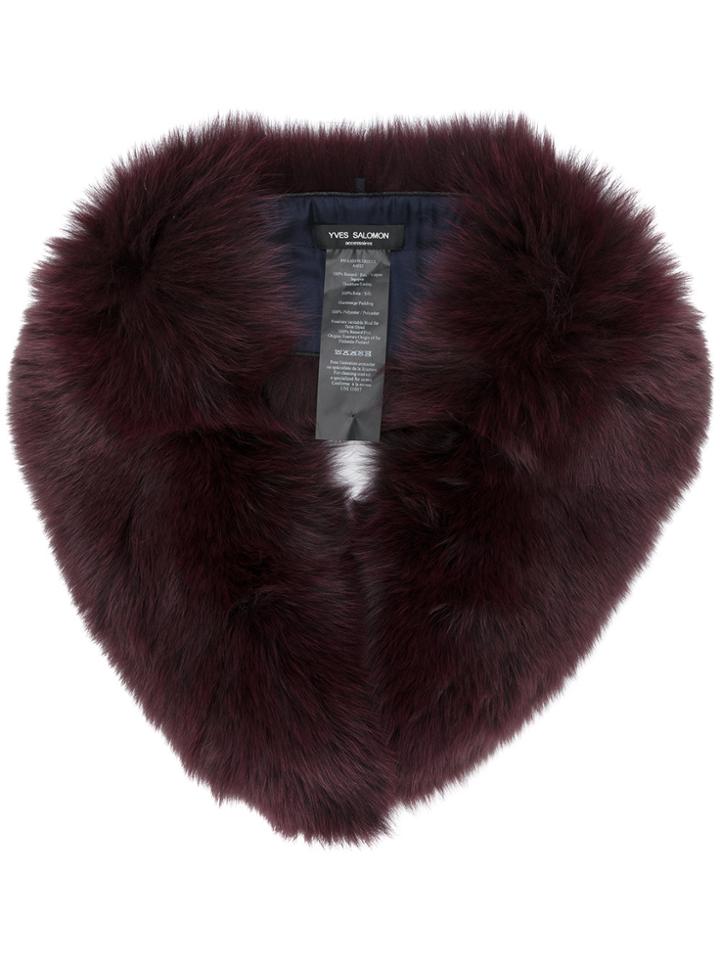 Yves Salomon Four Renard Scarf - Red