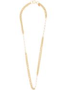 Chanel Vintage Chain Pearl Necklace - Gold