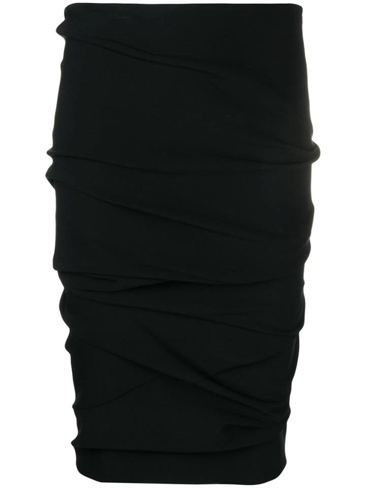 Tom Ford Ruched Pencil Skirt - Black