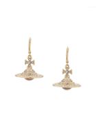 Vivienne Westwood Embellished Logo Drop Earrings - Gold