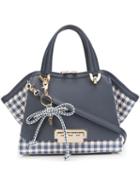 Zac Zac Posen Eartha Iconic Jumbo Double Handle, Blue, Calf Leather