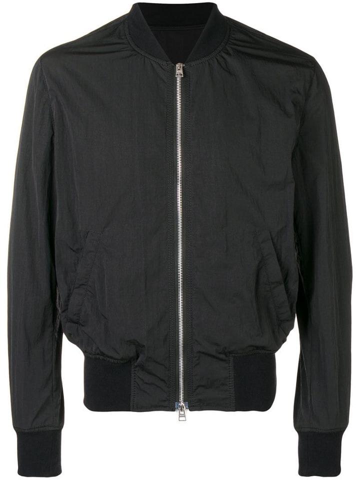 Ami Paris Zipped Bomber Jacket - Black