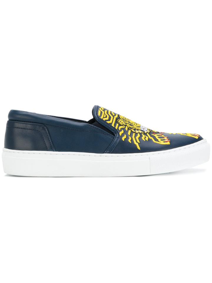 Kenzo Tiger Embroidered Sneakers - Blue