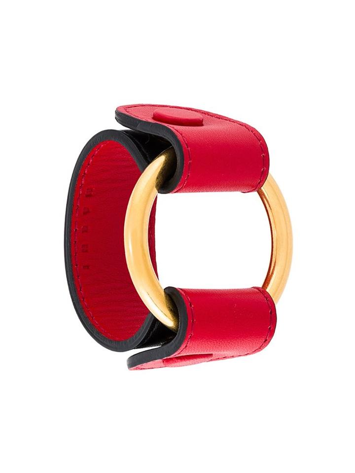 Marni Central Ring Cuff, Women's, Size: Medium, Red