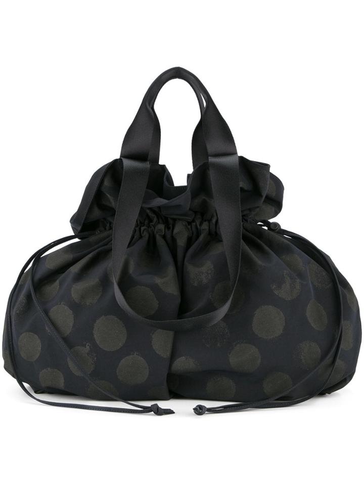 Y's Polka Dot Tote Bag - Blue