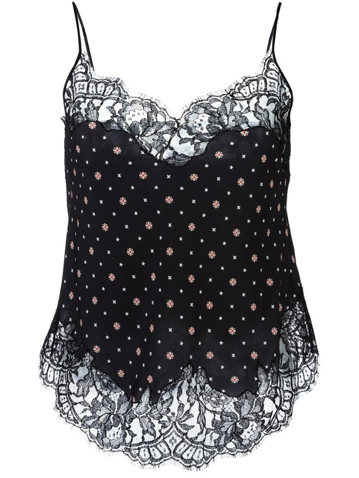 Givenchy Printed Lace Cami Top - Black