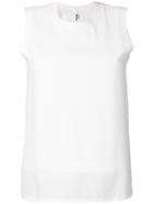 Comme Des Garçons Noir Kei Ninomiya Sheer Detail Tank Top - White
