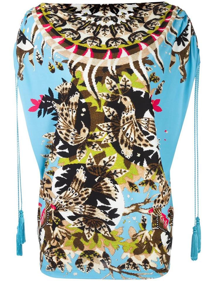 Roberto Cavalli Bird Intarsia Top