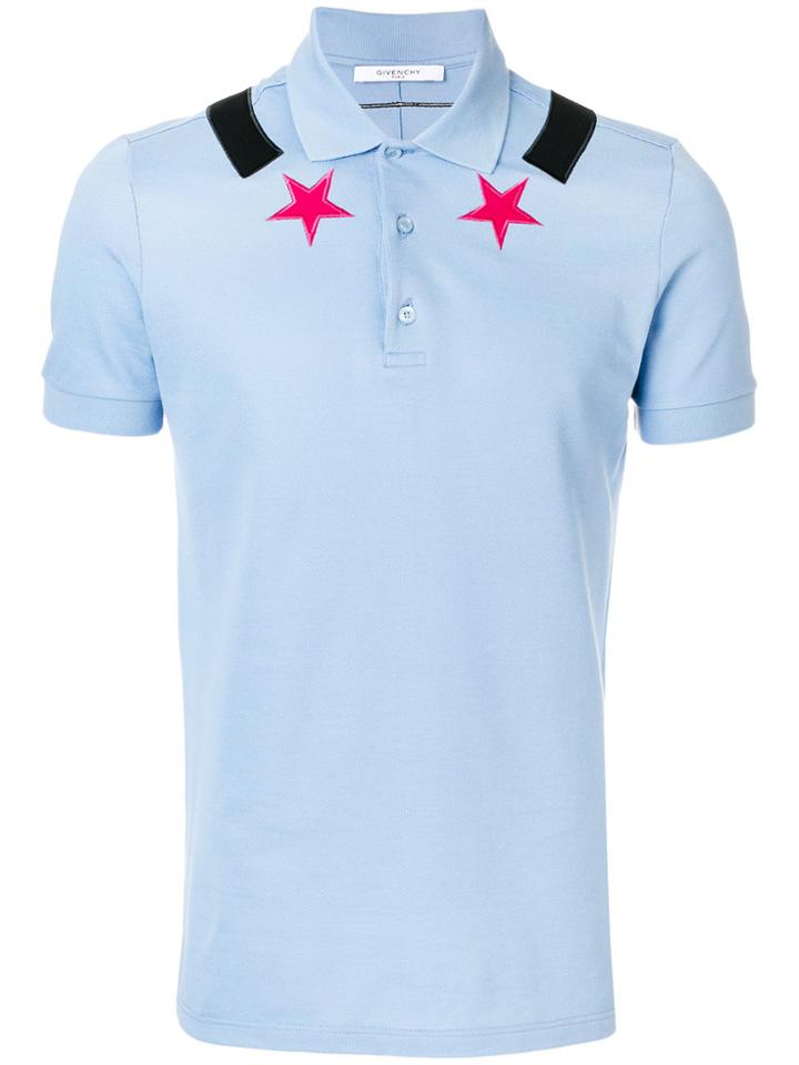 Givenchy Embroidered Polo Shirt - Blue