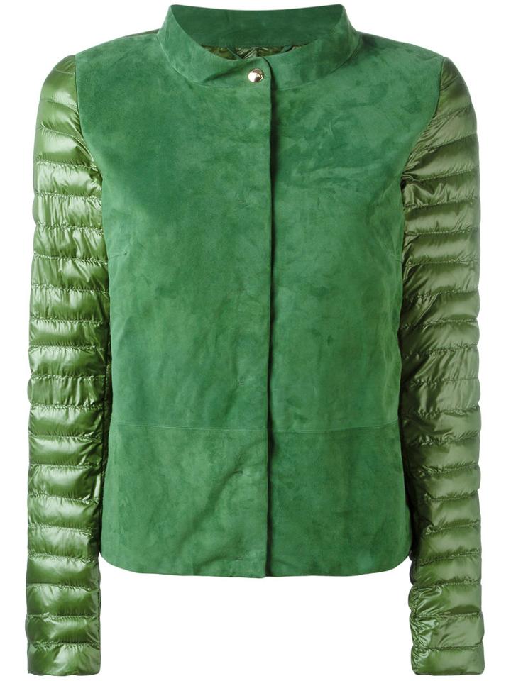 Herno - Puffer Jacket - Women - Cotton/lamb Skin/polyamide/acetate - 42, Women's, Green, Cotton/lamb Skin/polyamide/acetate